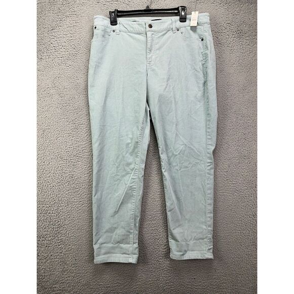 Talbots Pants - Talbots Pants Womens‎ 14P Petite Boyfriend Aqua Flawless 5-Pocket Corduroy NEW